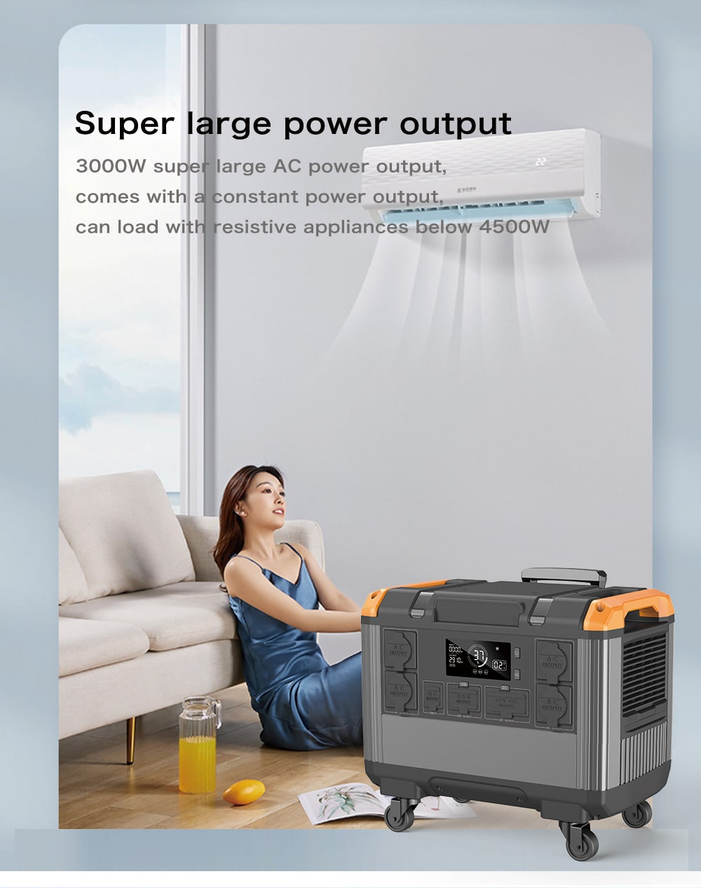 battery-powered generator for home 3000w