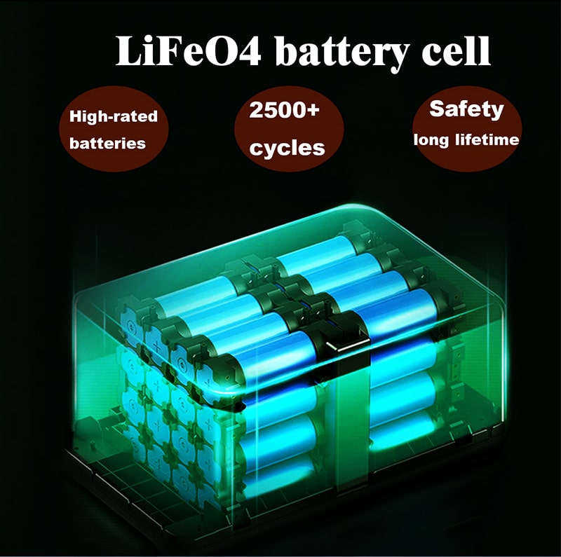 cheap portable power station 1200w LiFeO4 battery cell